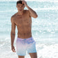 Classic Swimming Trunks, Blue/Lilac Dip Dye