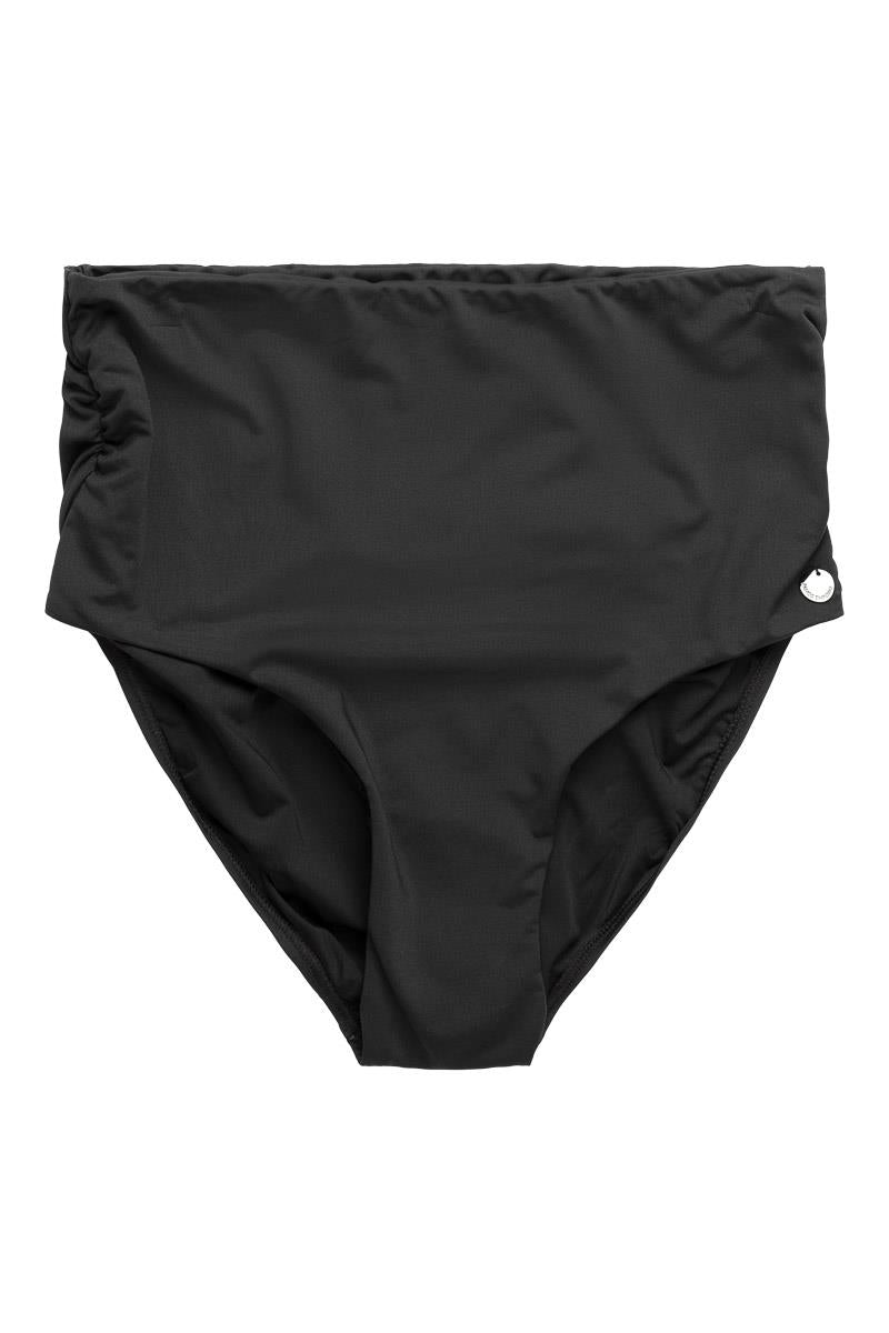 Recycled Chara Fold Over Bikini Brief, Black.