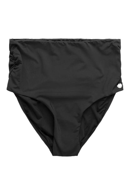 Recycled Chara Fold Over Bikini Brief, Black.