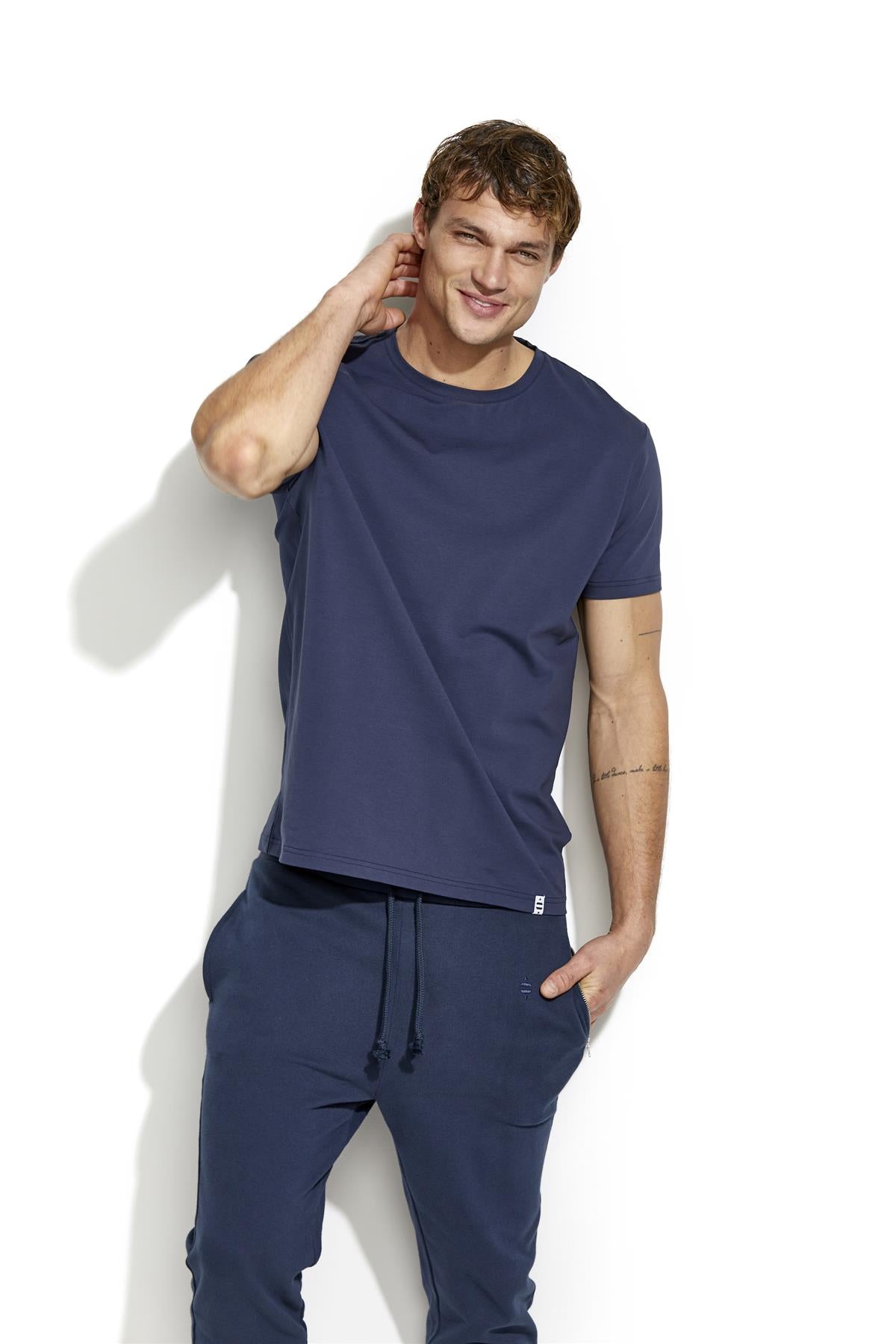 Panos Emporio  Organic Cotton T-Shirt, Navy