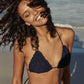 Crochet Lace Kandia Triangle Bikini Top, Navy