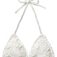 Crochet Lace Kandia Triangle Bikini Top, Off White