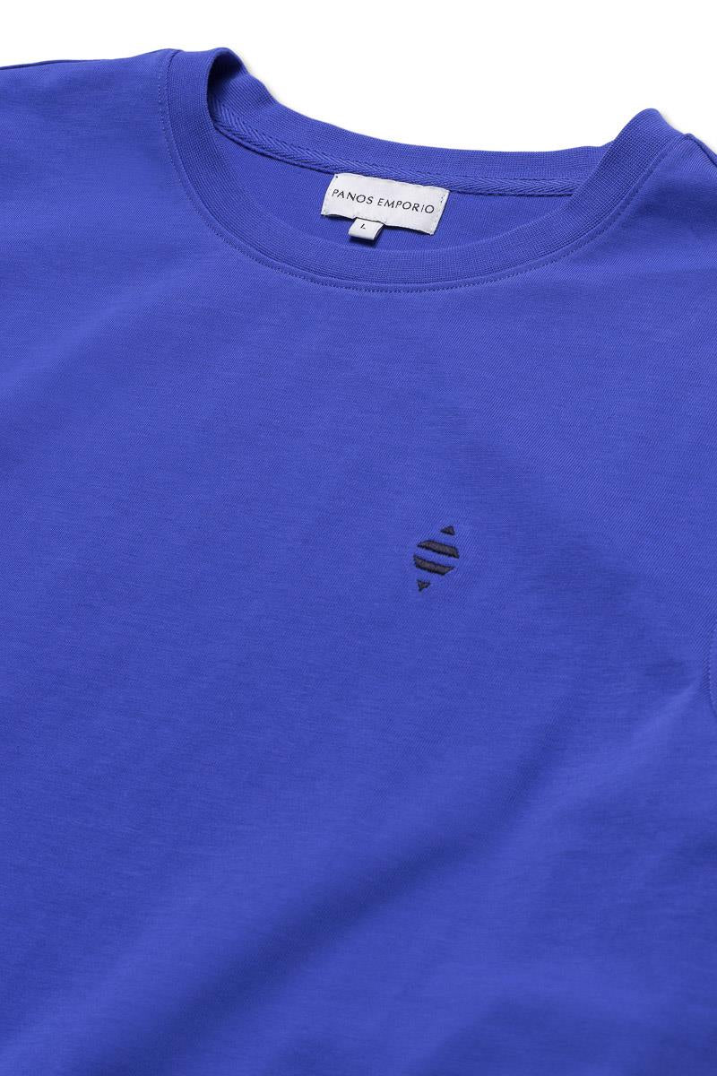 Panos Emporio  Organic Cotton Element T-Shirt, Colour:  Dazzling Blue