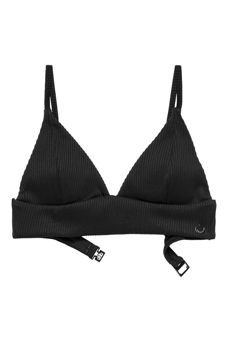Thyme Theia Bralette Bikini Top, Black.