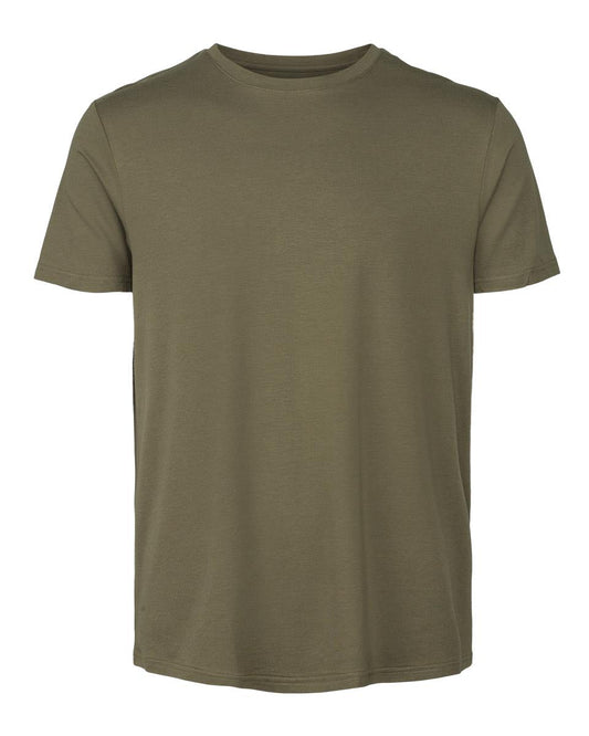 Panos Emporio  Eco Bamboo and Organic Cotton T-shirt Crew, Olive