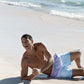 Classic Swimming Trunks, Blue/Lilac Dip Dye