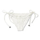 Crochet Lace Kandia Side Tie Bikini Brief, Off White