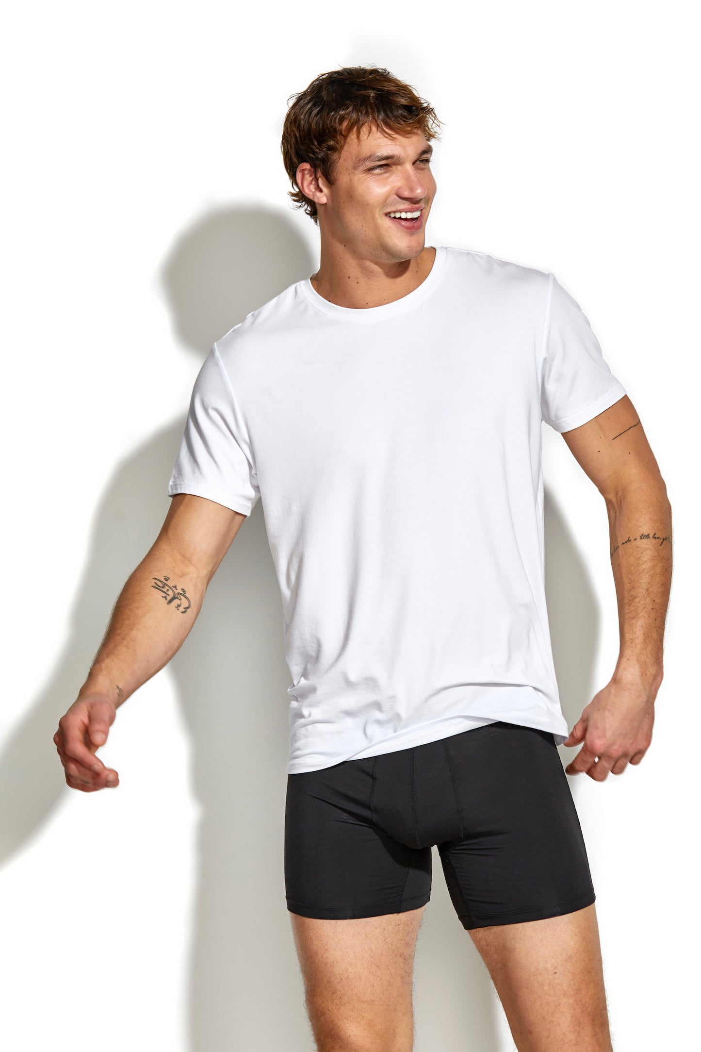 Panos Emporio  Eco Bamboo and Organic Cotton T-shirt Crew, White