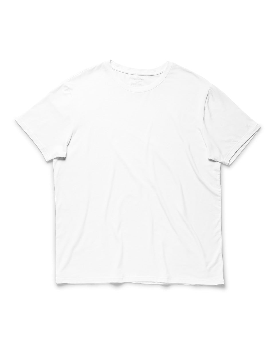 Panos Emporio  Eco Bamboo and Organic Cotton T-shirt Crew, White