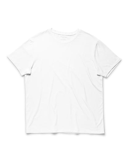 Panos Emporio  Eco Bamboo and Organic Cotton T-shirt Crew, White