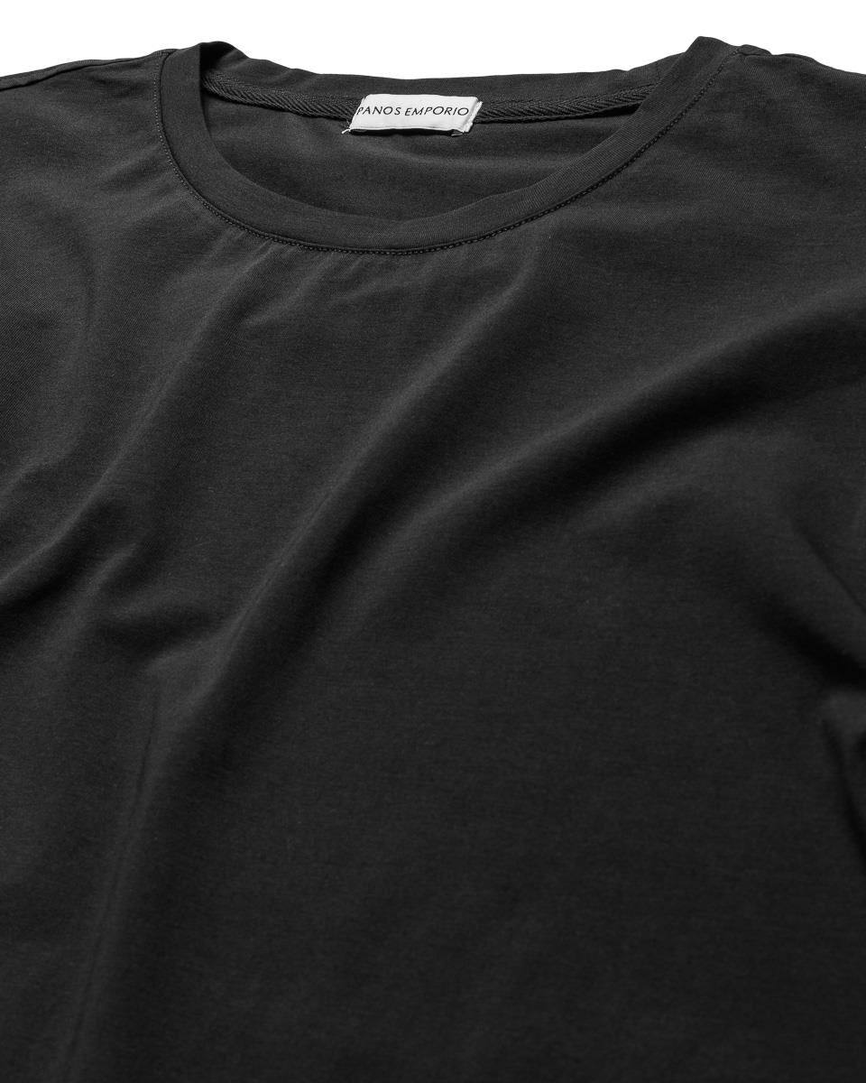 Panos Emporio  Organic Cotton T-Shirt, Black