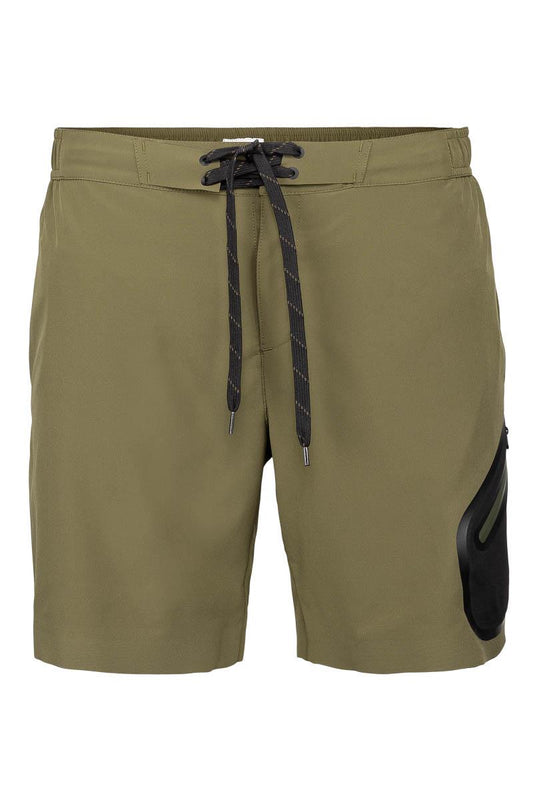 Tech Board Shorts, Colour:  Dark Olive.