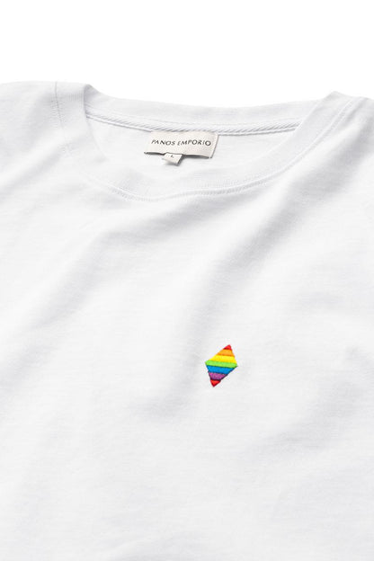 Panos Emporio  Organic Cotton Element T-Shirt, Love and Pride White