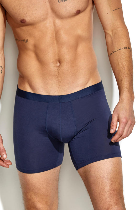 Panos Emporio  Eco Silky Smooth Boxer Brief 2 pack, Navy