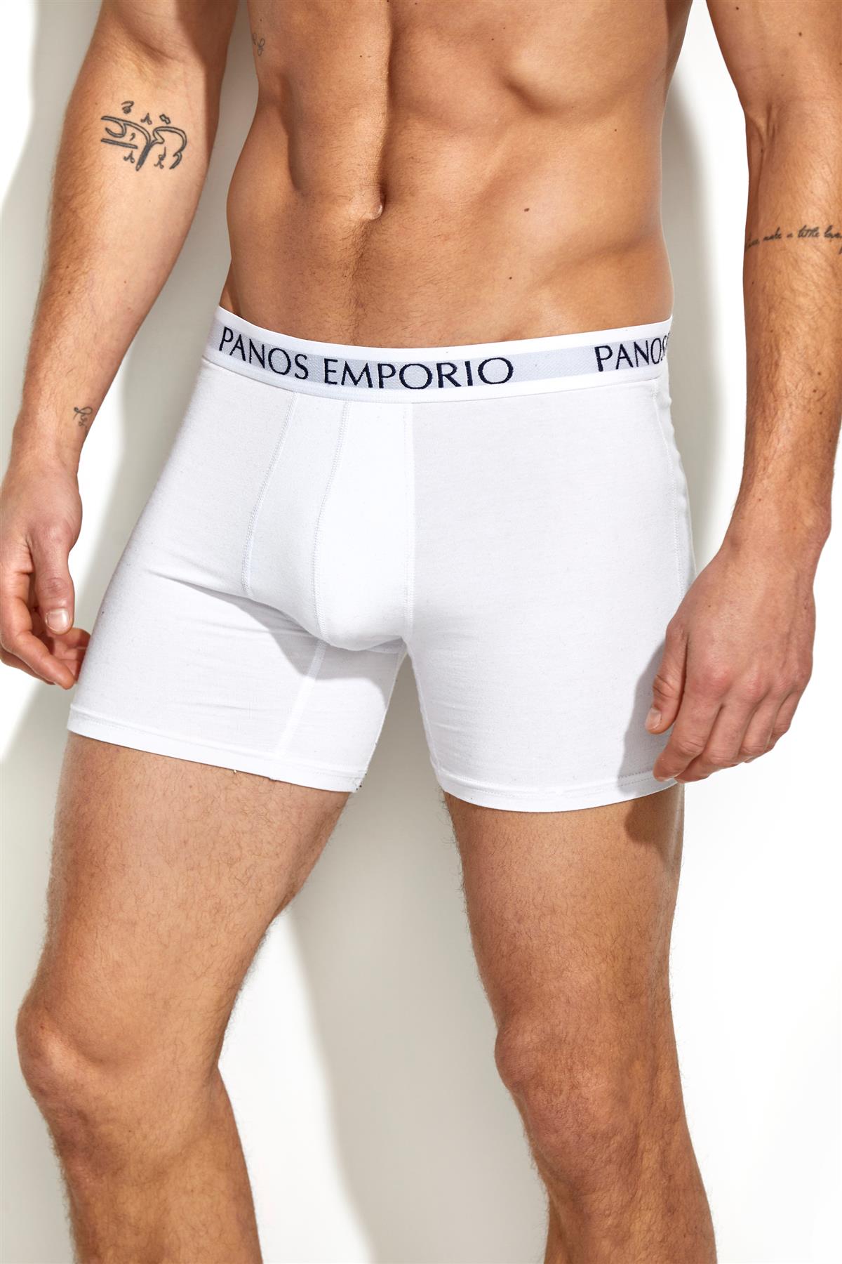 Panos Emporio Eco Base Bamboo and Organic Cotton Boxer Briefs - 5 Pack, White