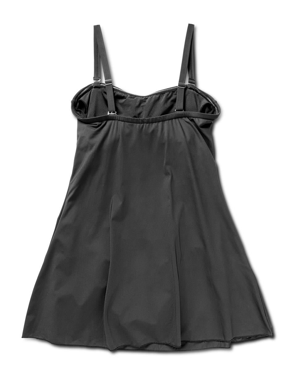 Delos Skirted Swimsuit, Black