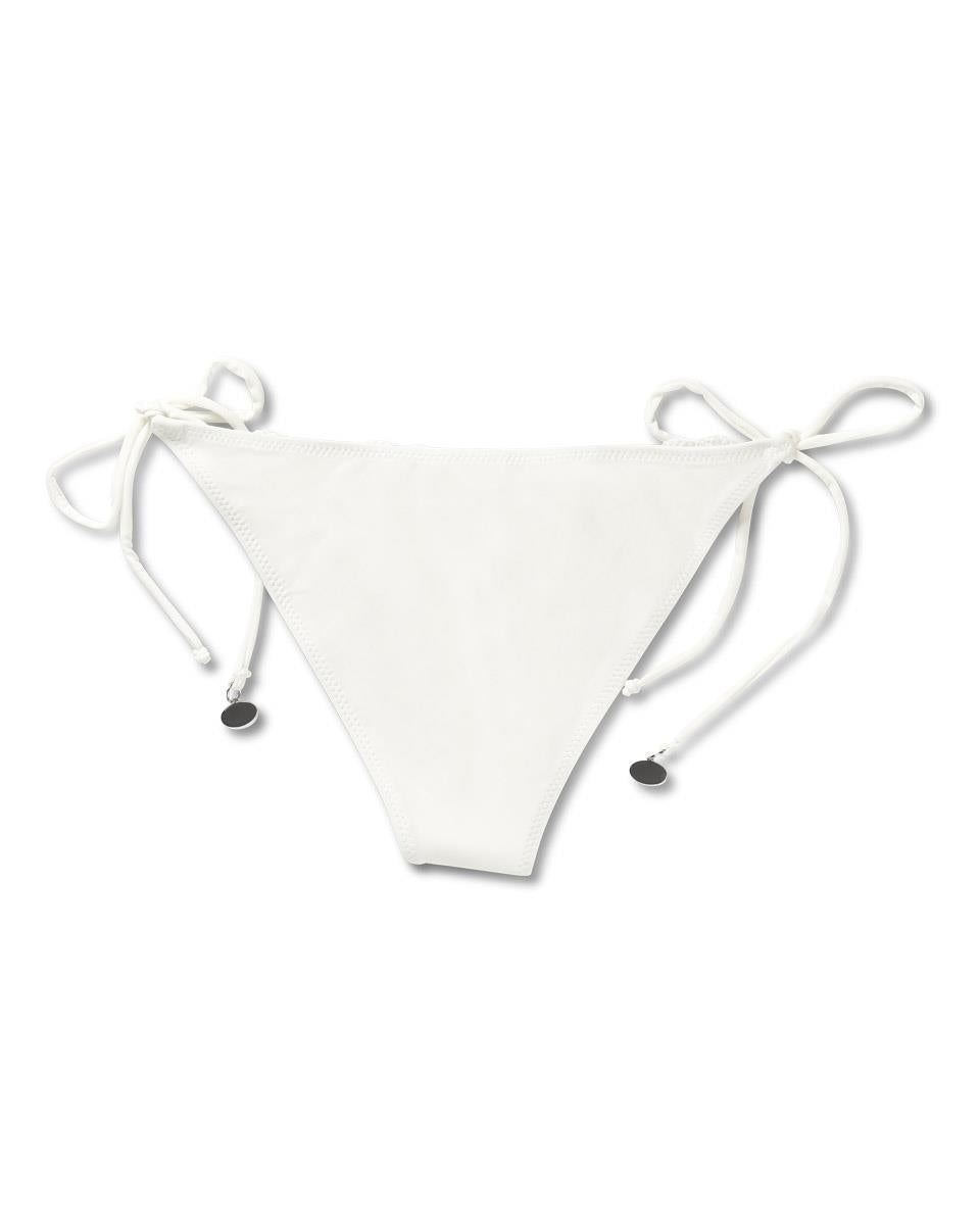 Crochet Lace Kandia Side Tie Bikini Brief, Off White.
