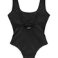 Thyme Sienna High Cut Swimsuit, Black