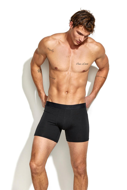 Panos Emporio  Eco Base Bamboo and Organic Cotton Boxer 3 Pack, Black
