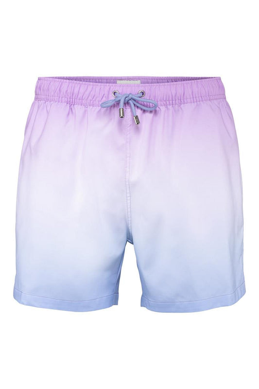 Classic Swimming Trunks, Blue/Lilac Dip Dye