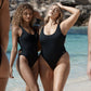 Thyme Iris Bikini Bottom, Black