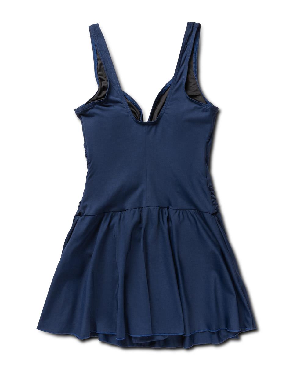 V Neck Venezia Skirted Swimsuit, Navy