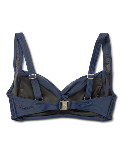 Recycled Twisted Medea Bikini Top, Navy.