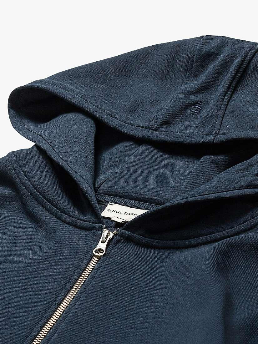 Panos Emporio  Organic Cotton Element Hoodie, Navy