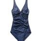 V Neck Simi Swimsuit, Navy