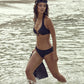 Recycled Halterneck Daphne Bikini Top, Black