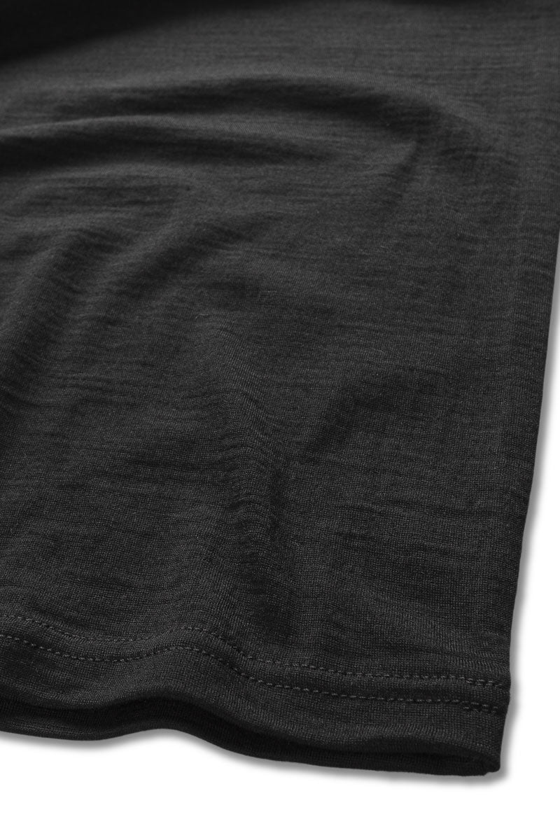 Panos Emporio  Eco Merino Wool Long Sleeve Top, Black